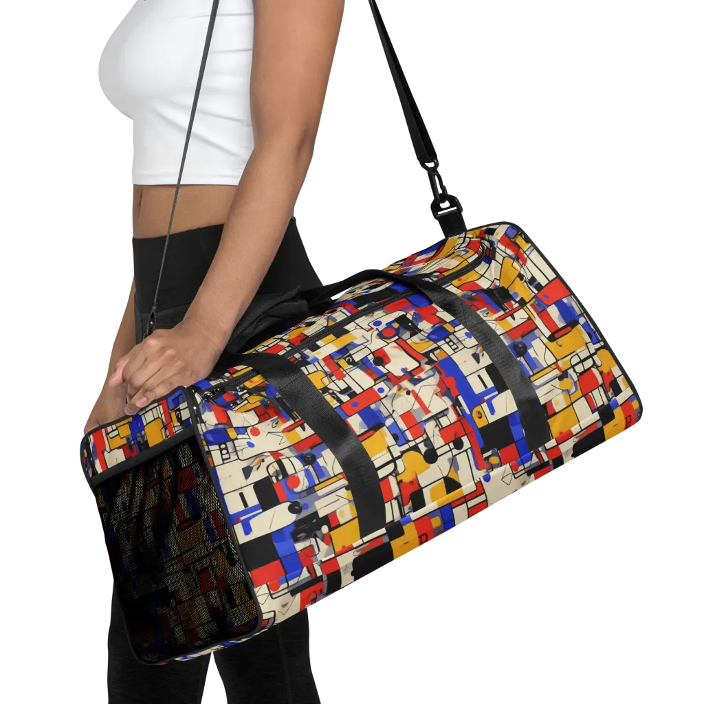 Cobalt Bauhaus on Duffle Bag — Front