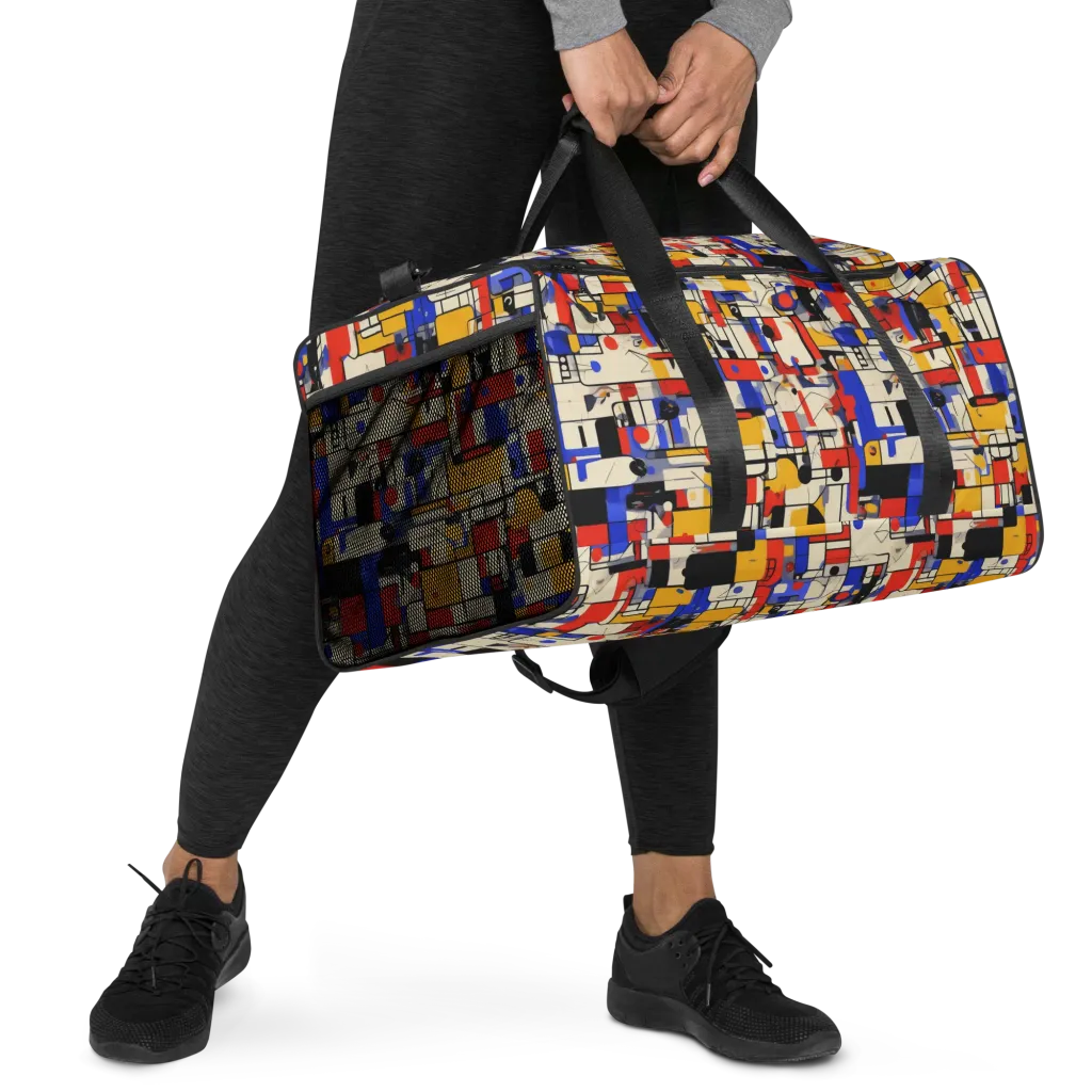 Cobalt Bauhaus on Duffle Bag — Right Front