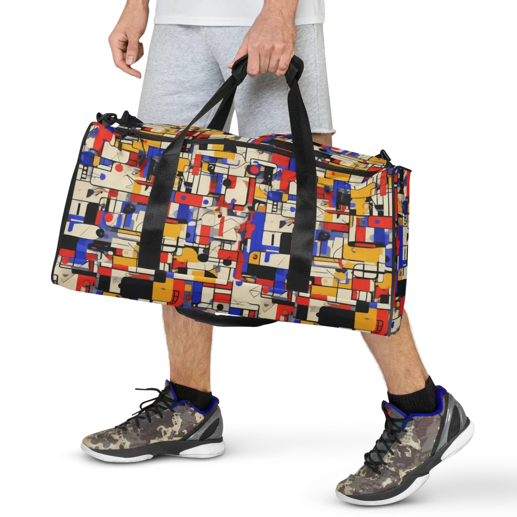 Cobalt Bauhaus on Duffle Bag — Front