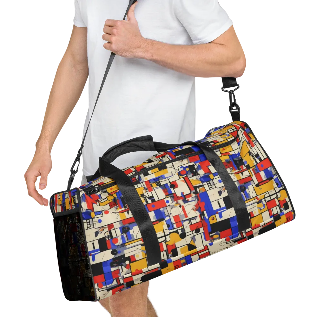 Cobalt Bauhaus on Duffle Bag — Right Front