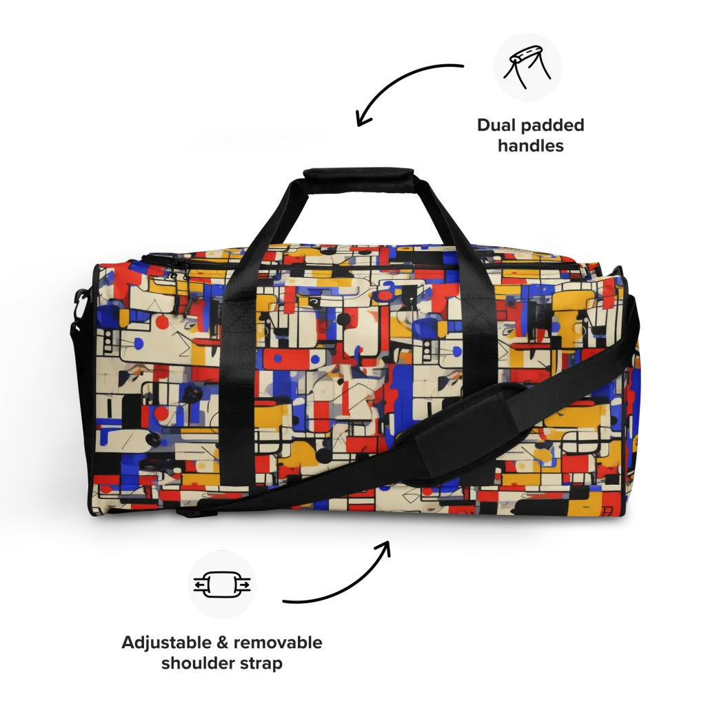 Cobalt Bauhaus on Duffle Bag — Front
