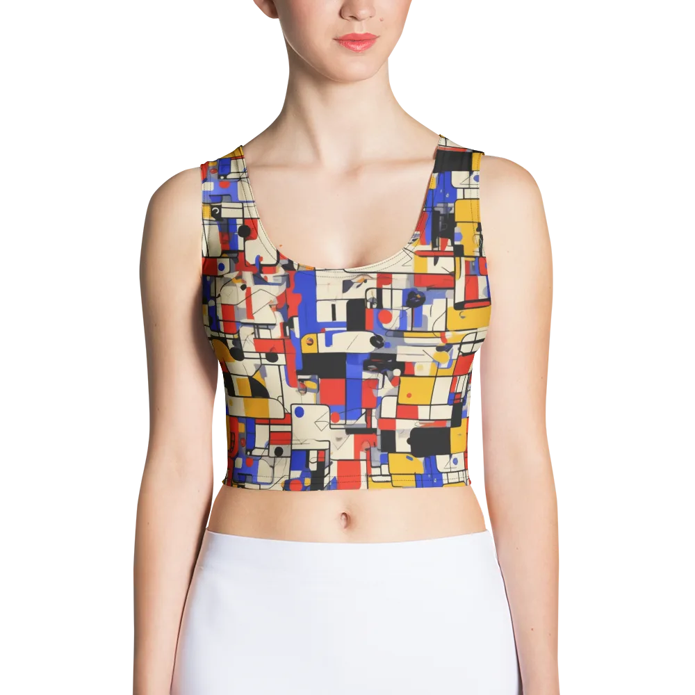 Cobalt Bauhaus on Crop Top — Front