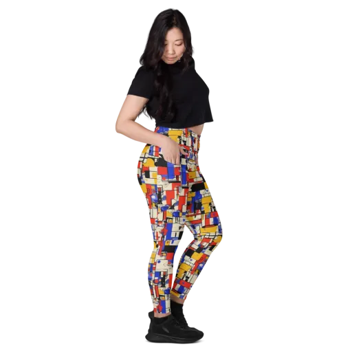Cobalt Bauhaus on a Leggings with Pockets