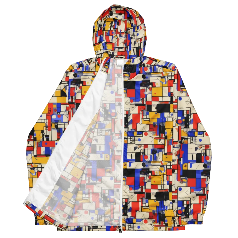 Cobalt Bauhaus on Men's Windbreaker — Front