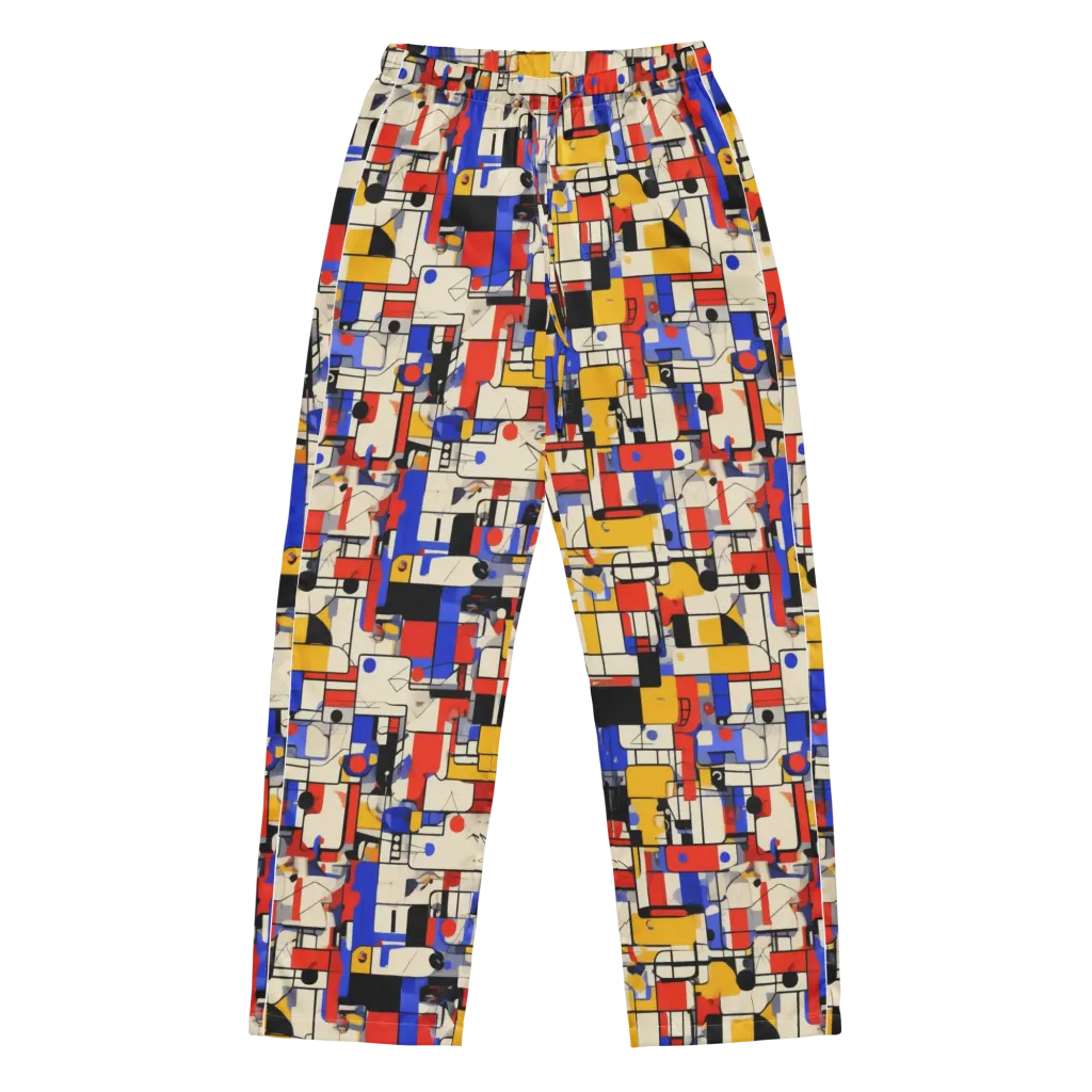 Cobalt Bauhaus on Women's Pajama Pants — Front
