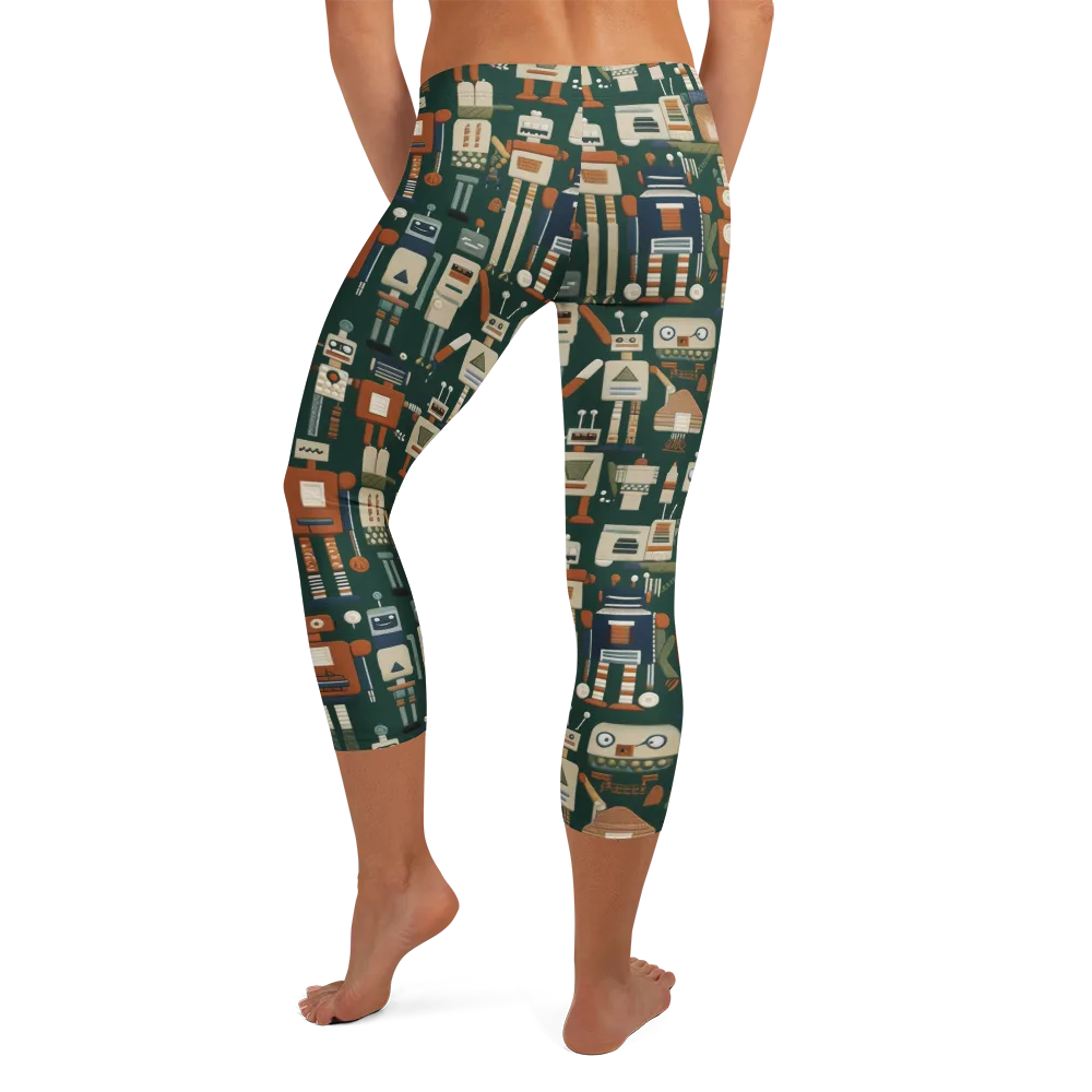Tin Can Parade on Capri Leggings — Back