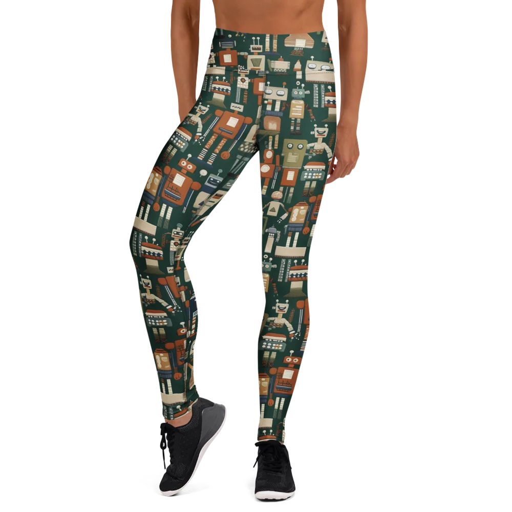 Tin Can Parade on Yoga Leggings — Front