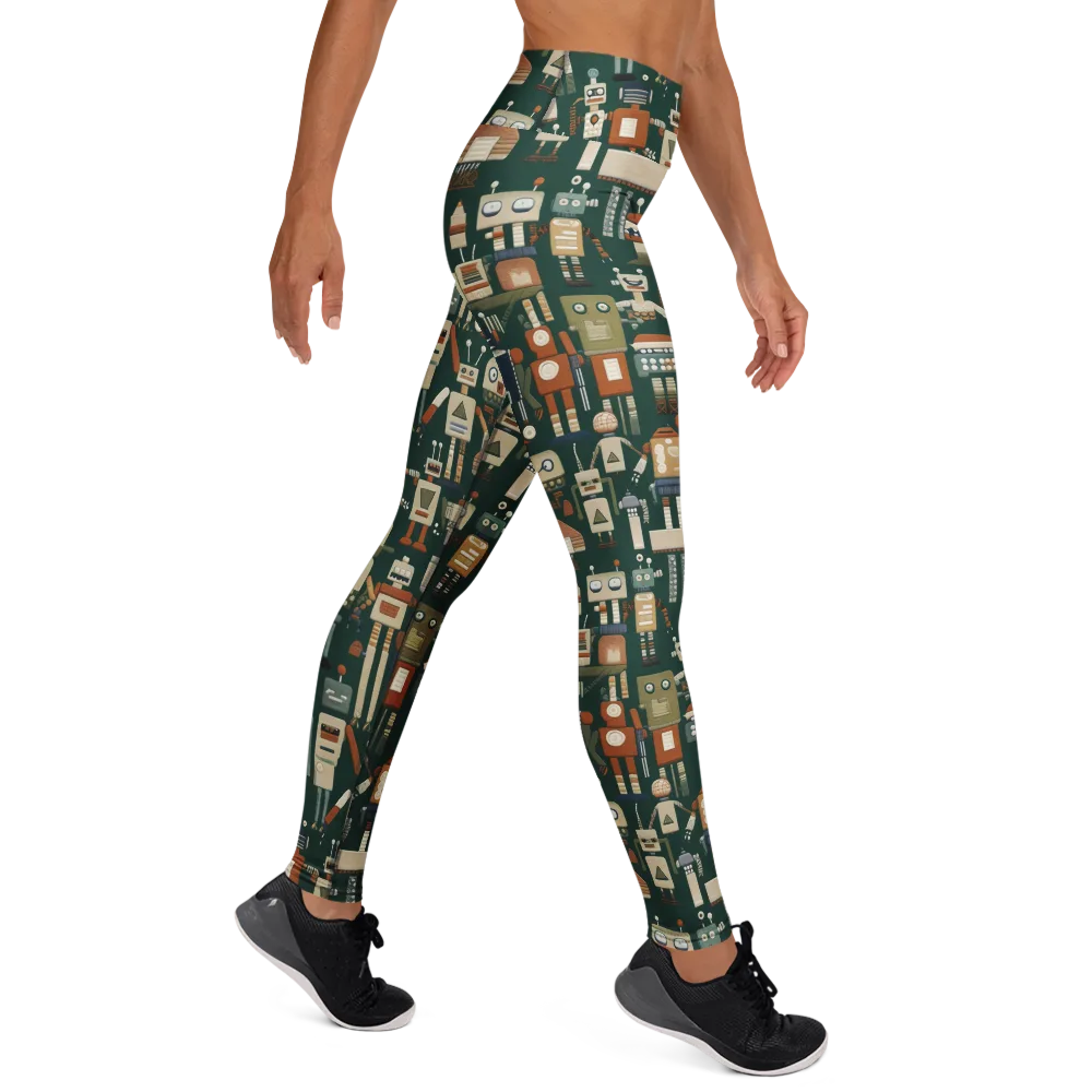 Tin Can Parade on Yoga Leggings — Right