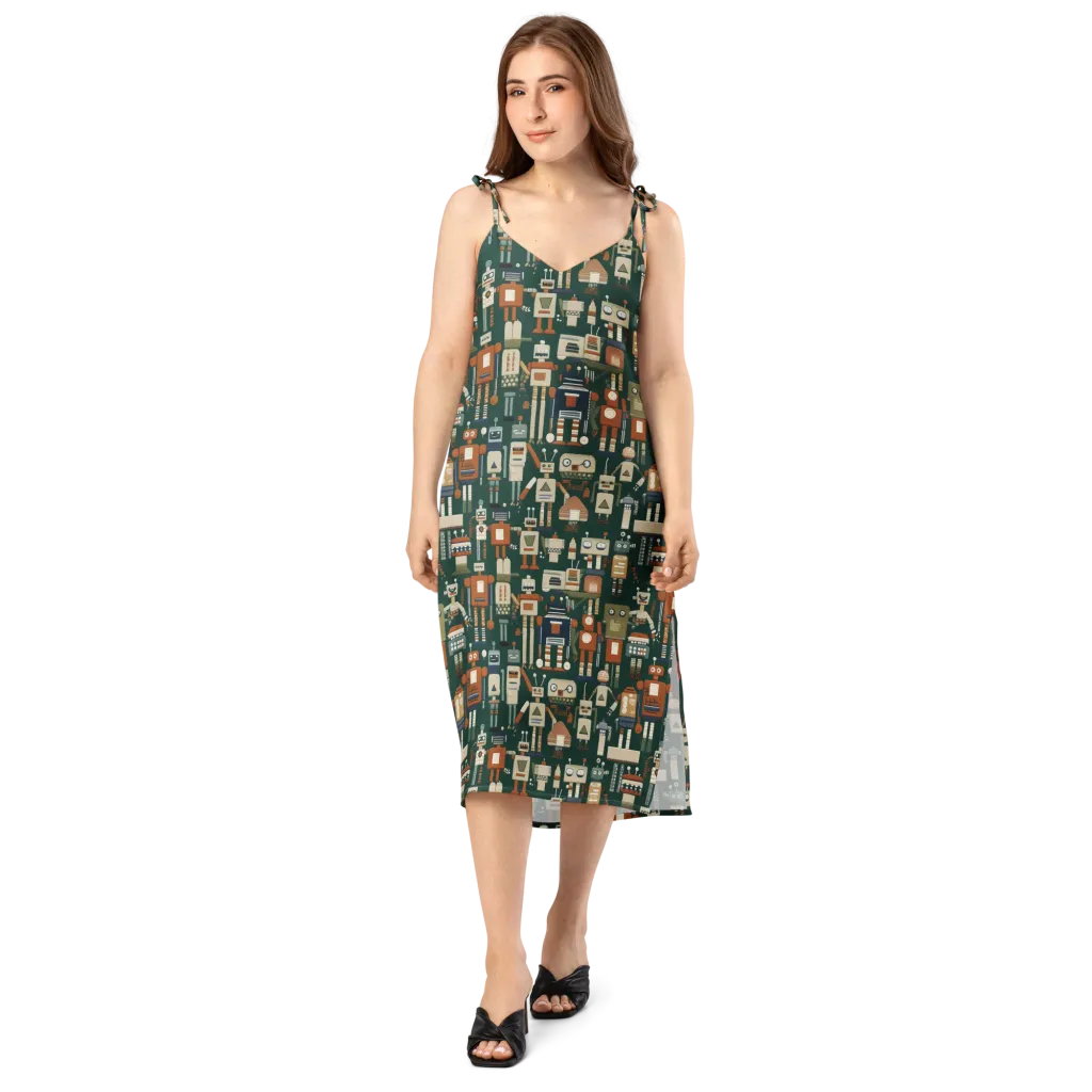 Tin Can Parade on Slip Dress — Front