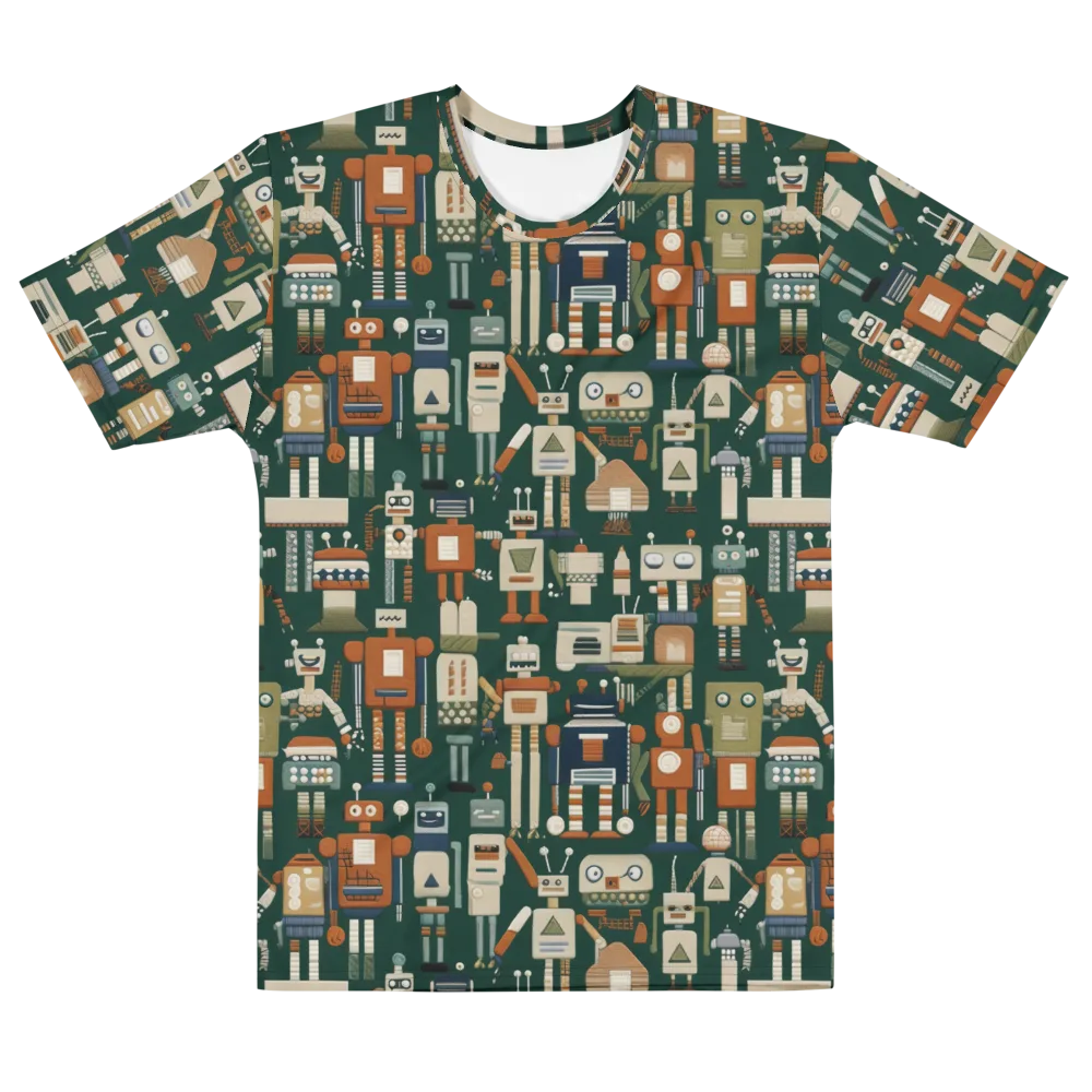 Tin Can Parade on Men's Cotton Crew Neck T-Shirt — Front