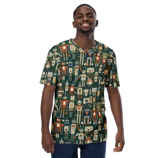 Tin Can Parade on a Men's Crew Neck T-Shirt