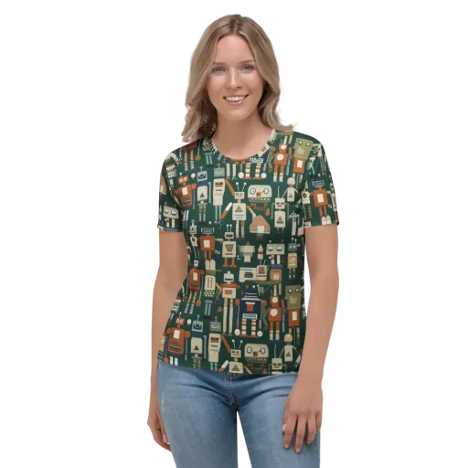 Tin Can Parade on a Women's Crew Neck T-Shirt