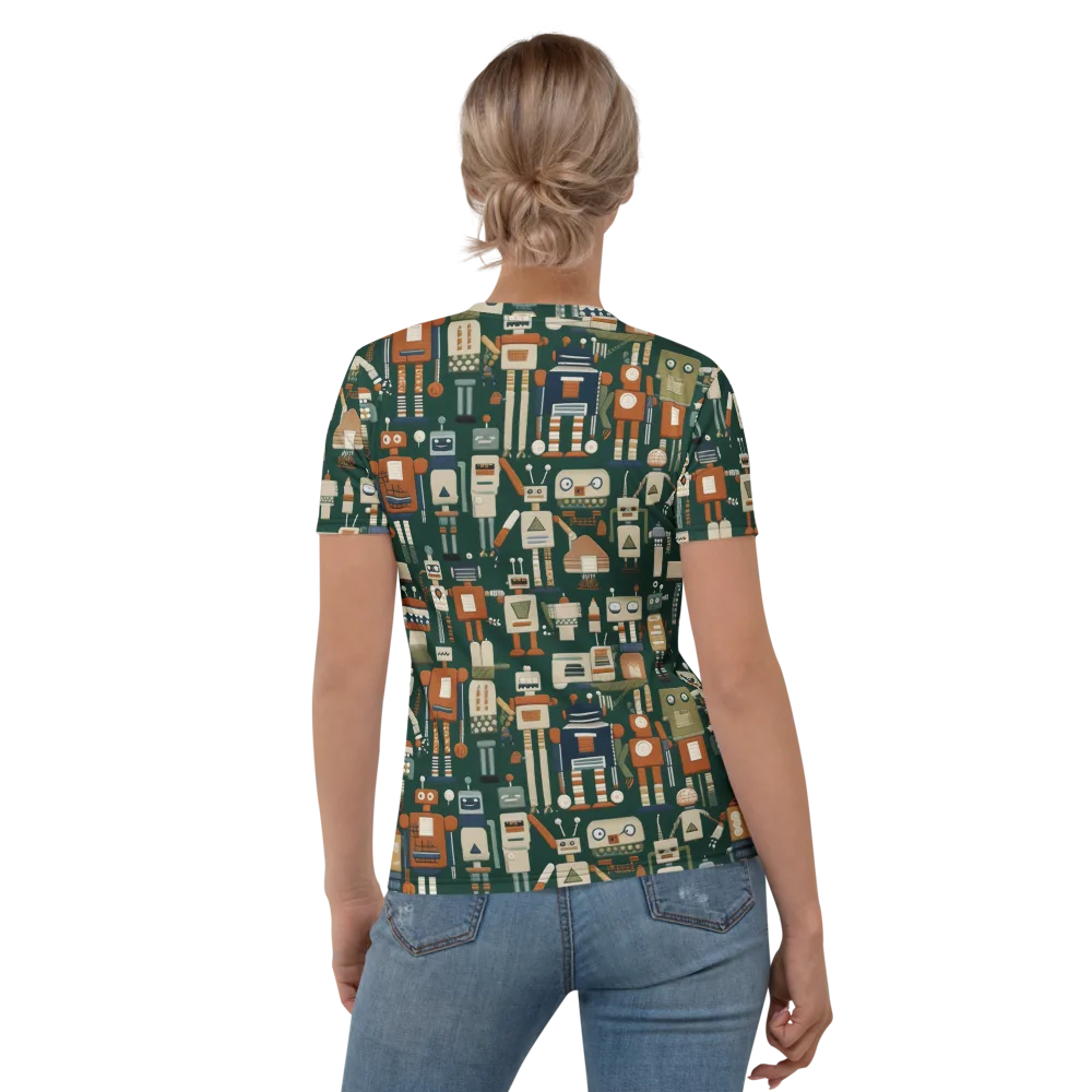 Tin Can Parade on Women's Crew Neck T-Shirt — Back