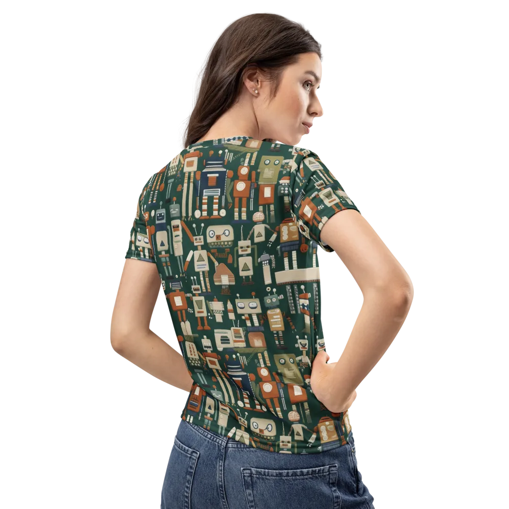 Tin Can Parade on Women's Crew Neck T-Shirt — Back