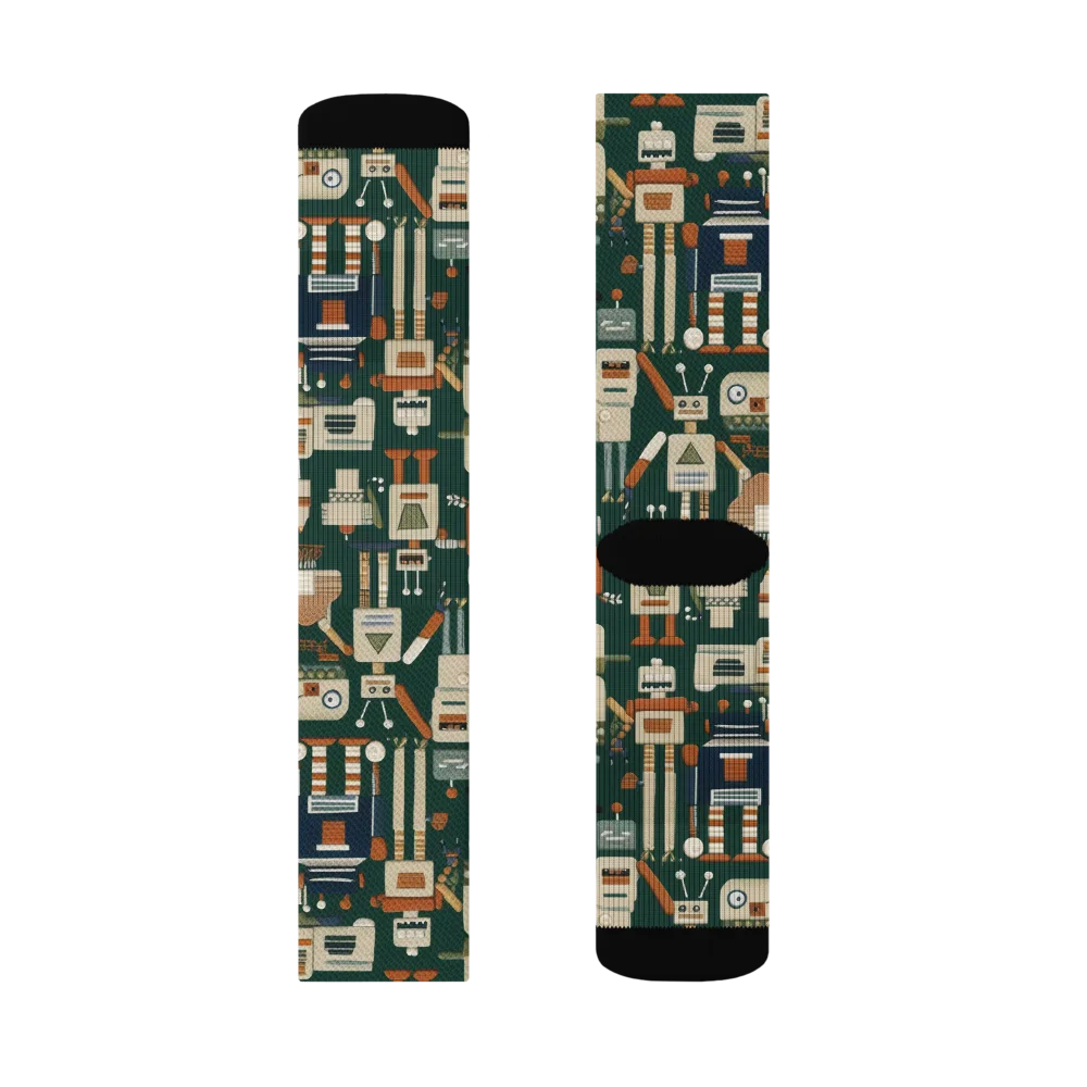Tin Can Parade on Socks — Left Sock