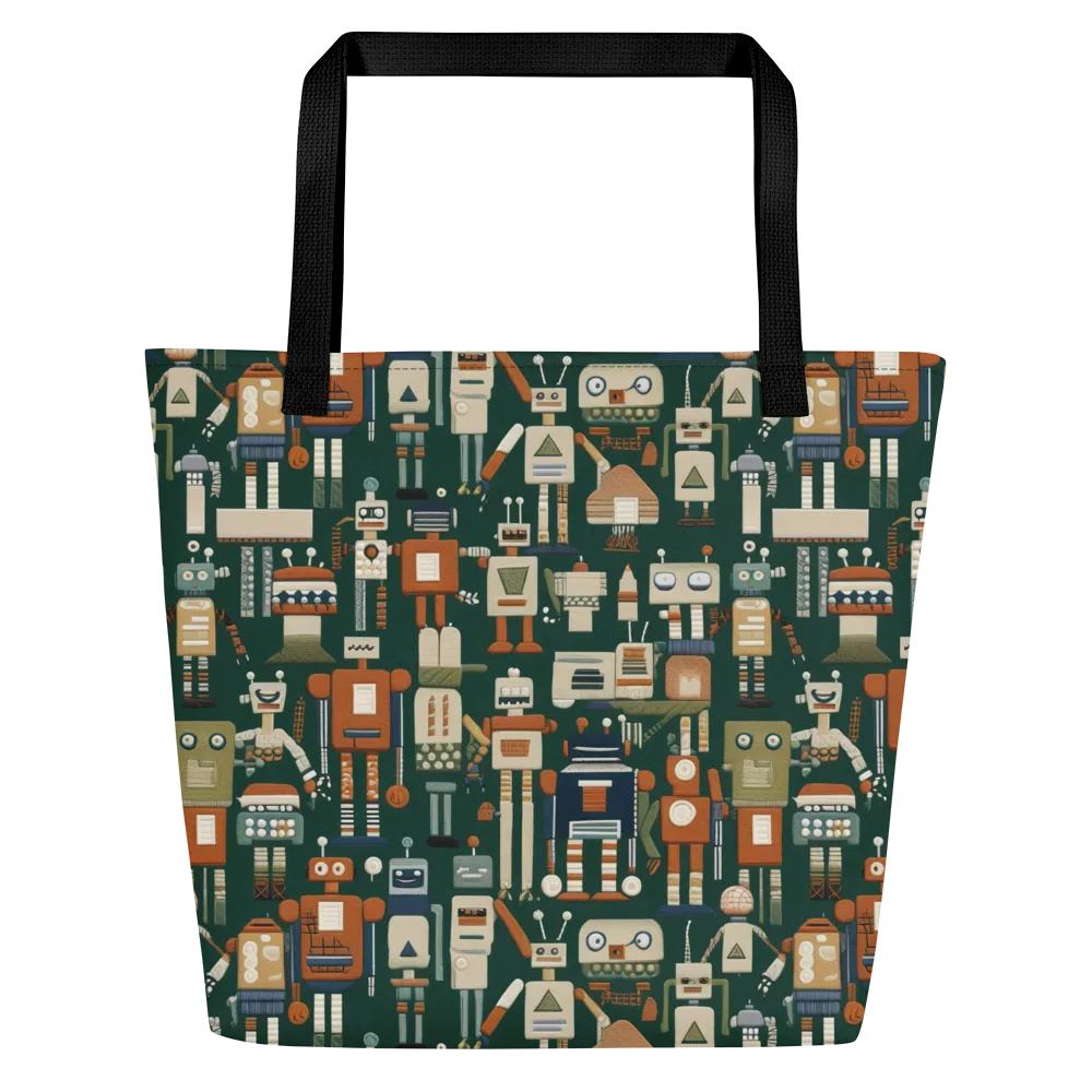 Tin Can Parade on Large Tote Bag W/ Pocket — Front
