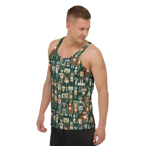 Tin Can Parade on a Men's Tank Top