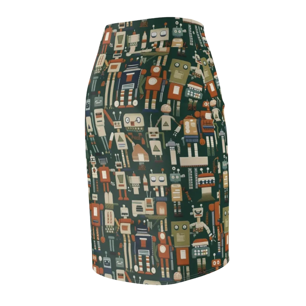 Tin Can Parade on Pencil Skirt — Back Side