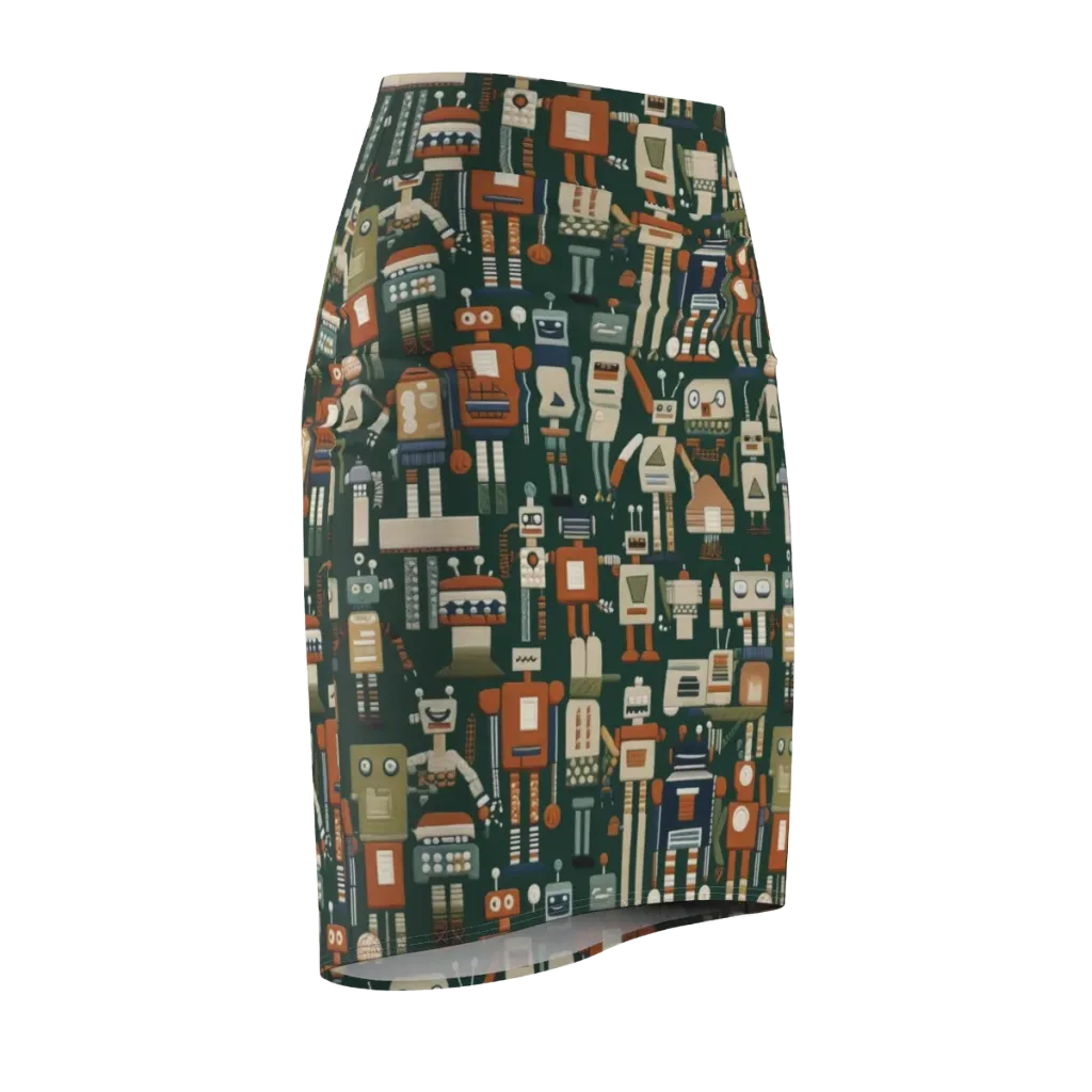 Tin Can Parade on Pencil Skirt — Front Side