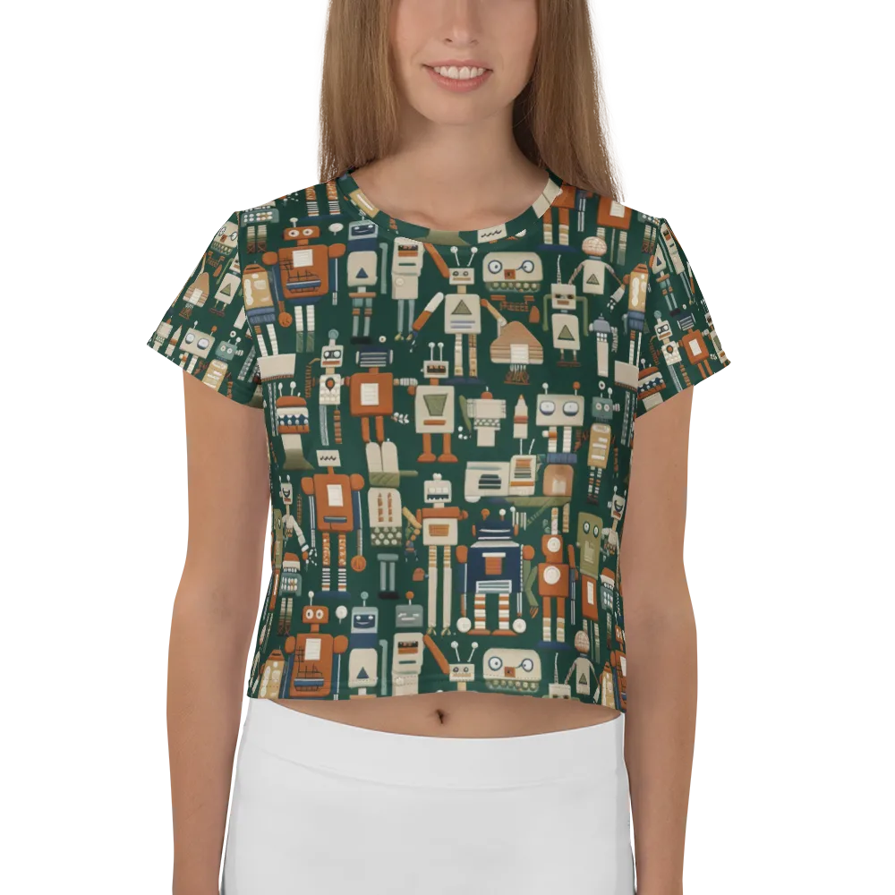 Tin Can Parade on Crop Tee — Front