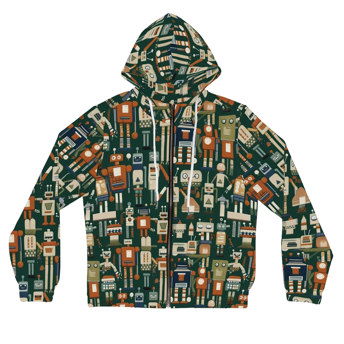 Tin Can Parade on Women's Full-Zip Hoodie — Front