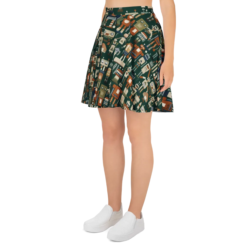Tin Can Parade on Skater Skirt — Left