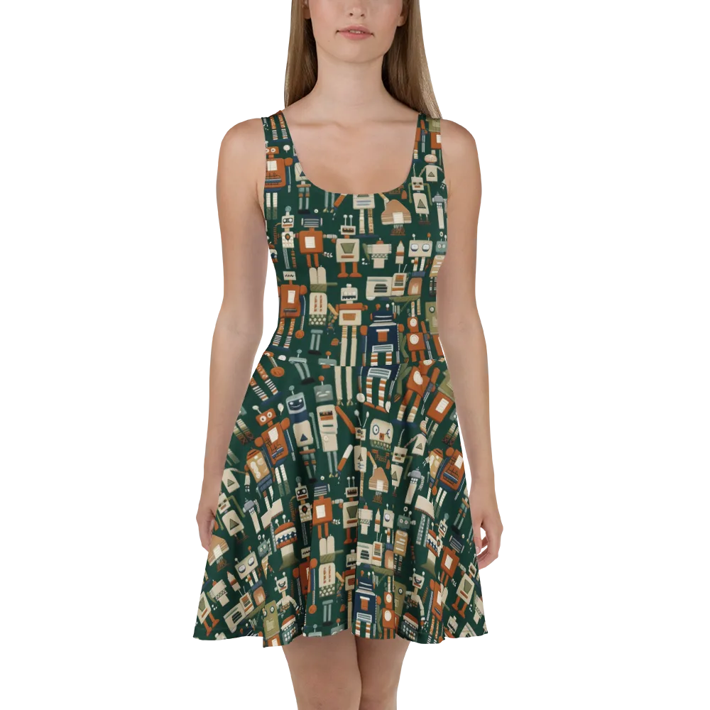 Tin Can Parade on Skater Dress — Front
