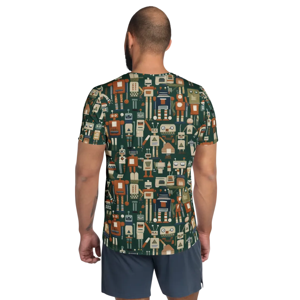 Tin Can Parade on Men's Athletic T-Shirt — Back
