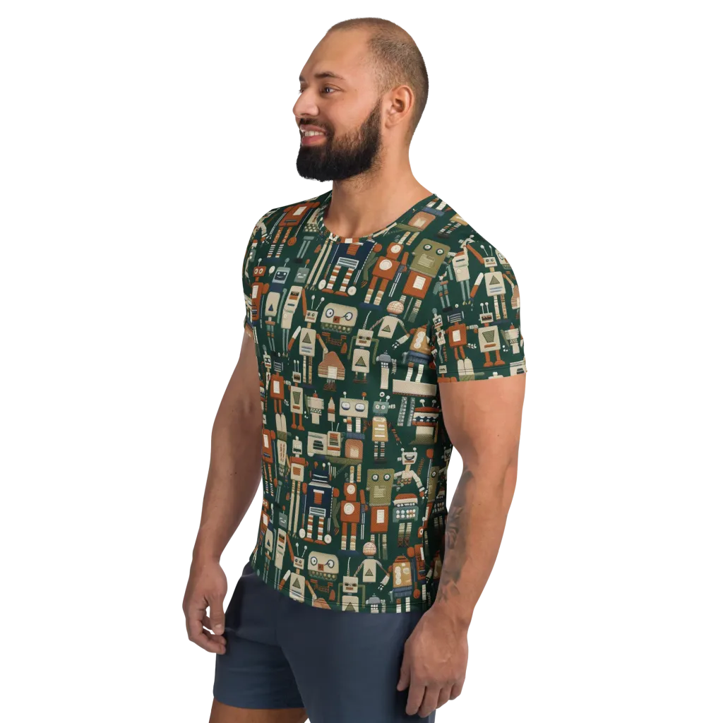 Tin Can Parade on Men's Athletic T-Shirt — Left