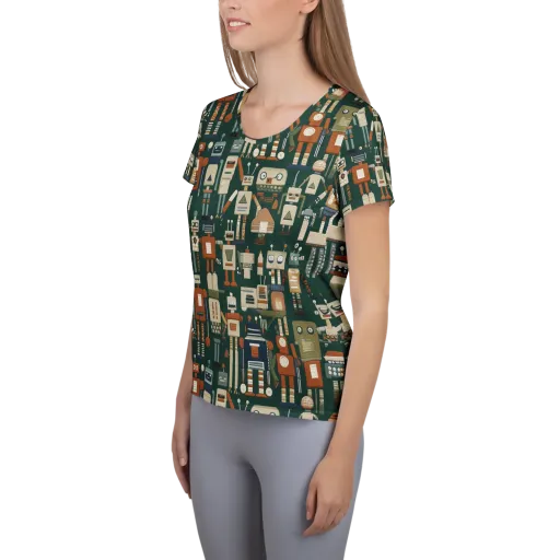 Tin Can Parade on a Women's Athletic T-Shirt