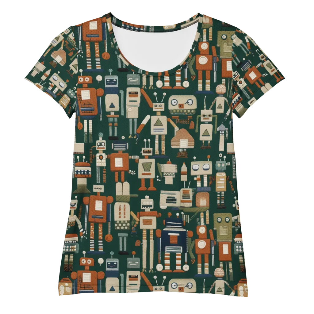 Tin Can Parade on Women's Athletic T-Shirt — Front
