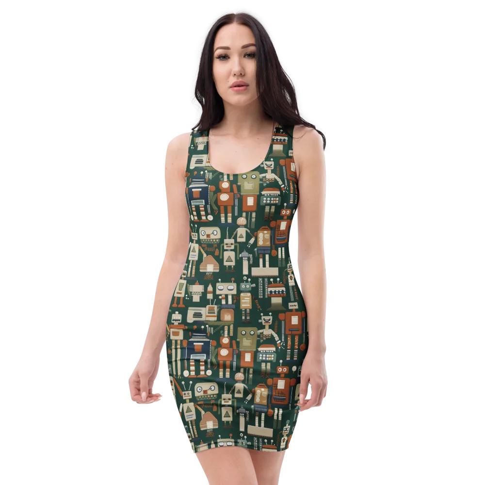 Tin Can Parade on Bodycon Dress — Front