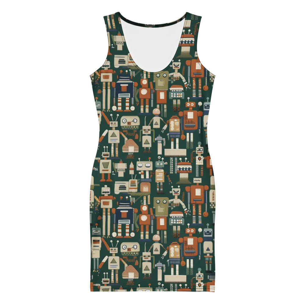 Tin Can Parade on Bodycon Dress — Front