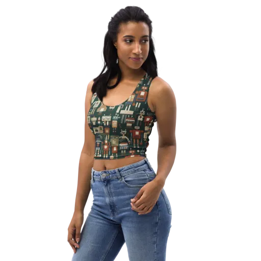 Tin Can Parade on a Crop Top
