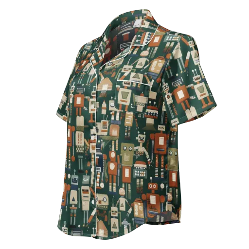 Tin Can Parade on a Women's Short Sleeve Pajama Top