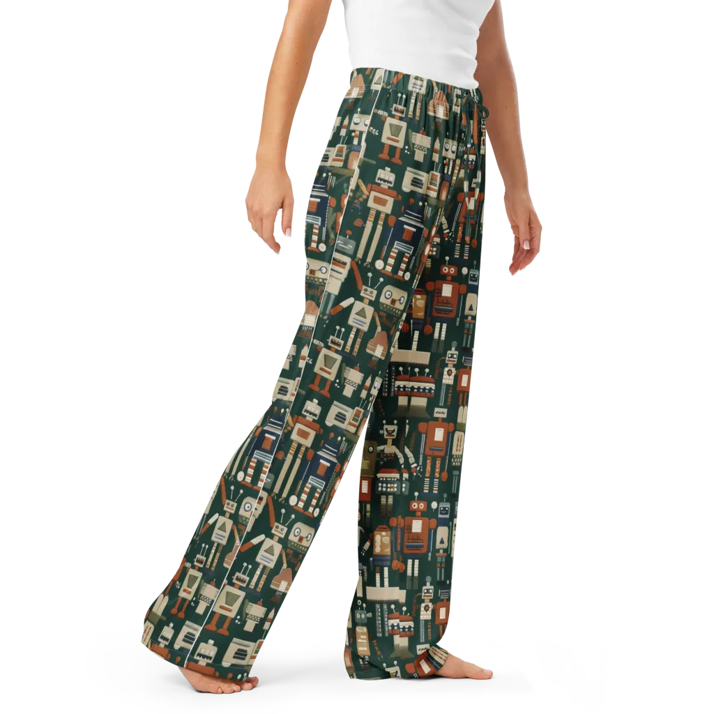 Tin Can Parade on Women's Pajama Pants — Right Front