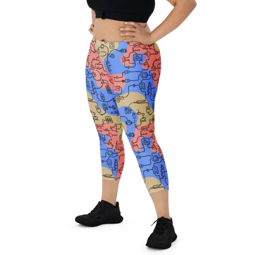 Analog Bloom on a Capri Leggings