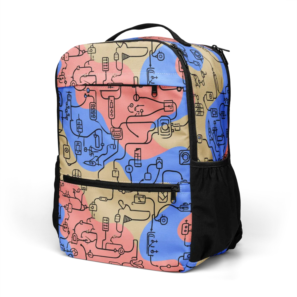 Analog Bloom on Utility Backpack — Left Front