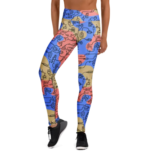Analog Bloom on a Yoga Leggings