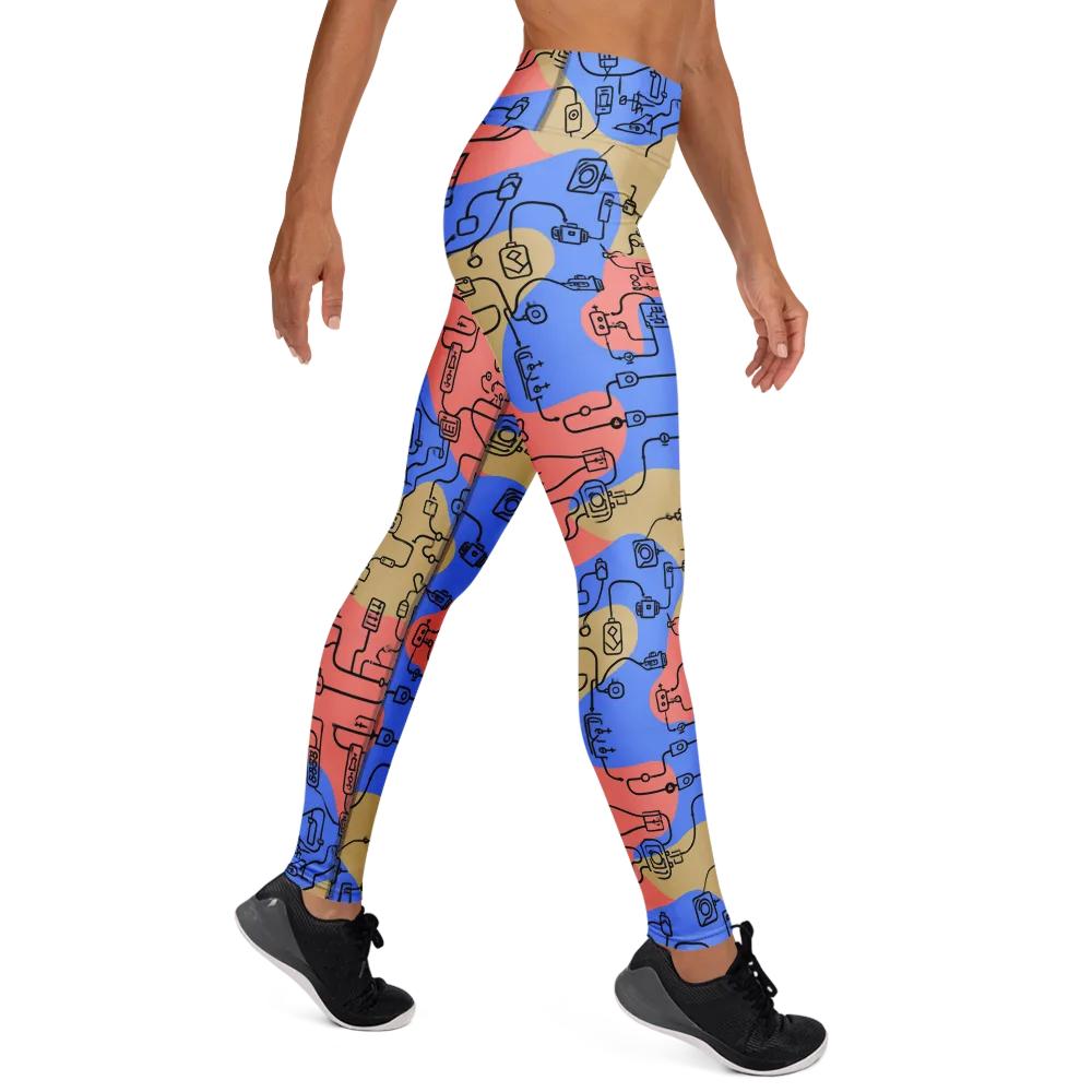 Analog Bloom on Yoga Leggings — Right