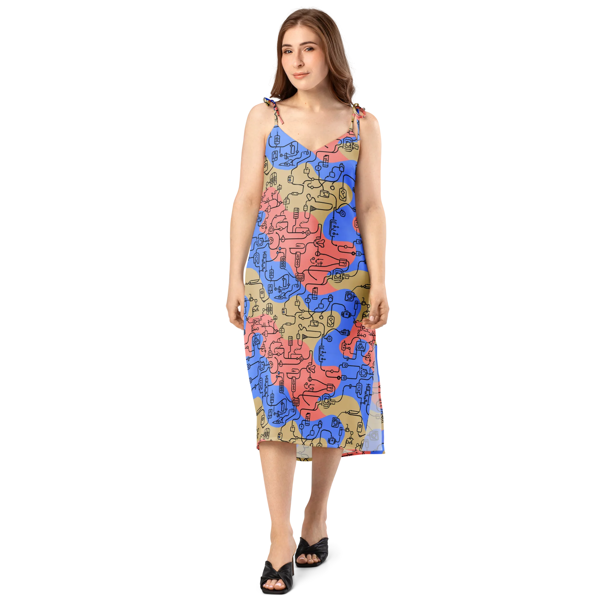Analog Bloom on Slip Dress — Front