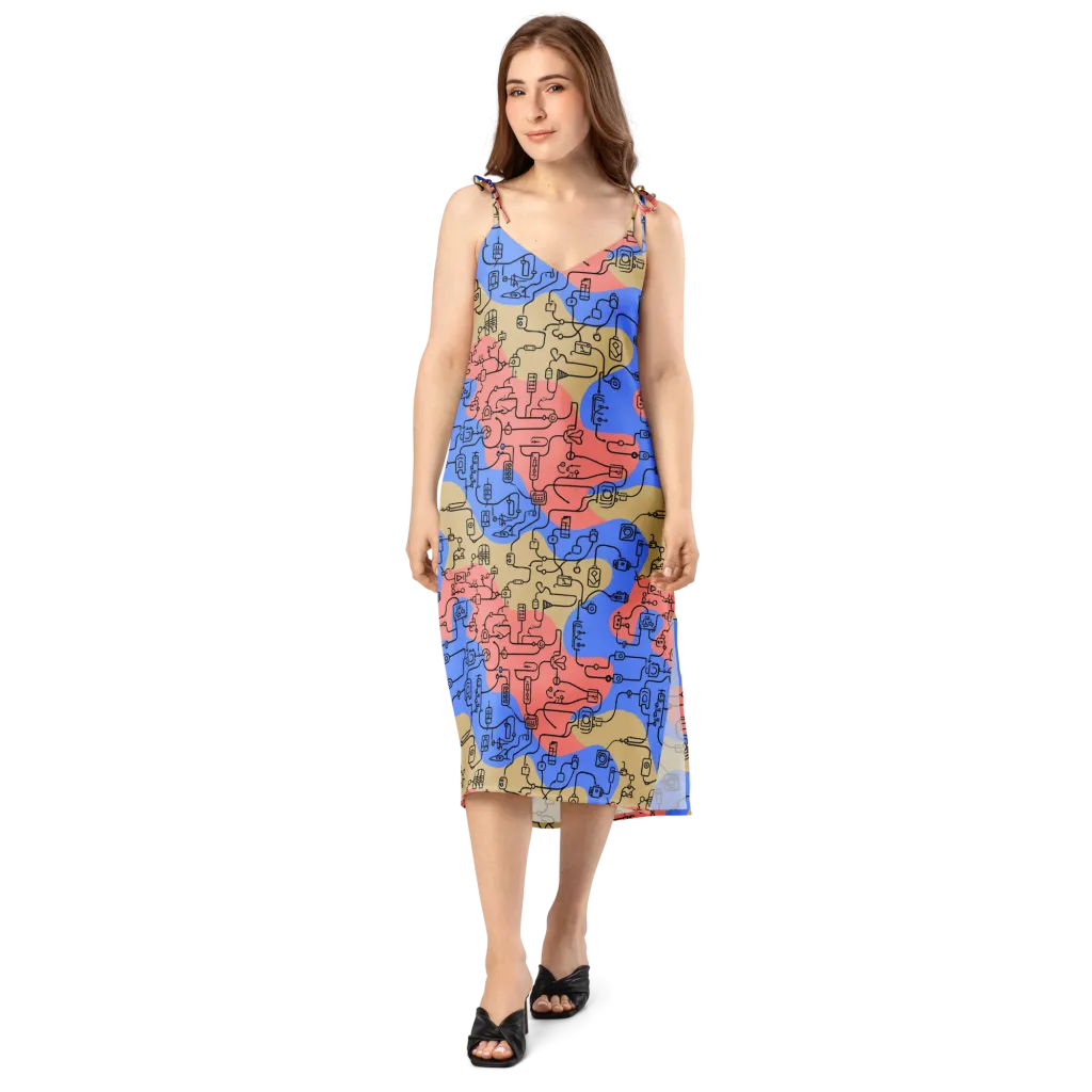 Analog Bloom on Slip Dress — Front