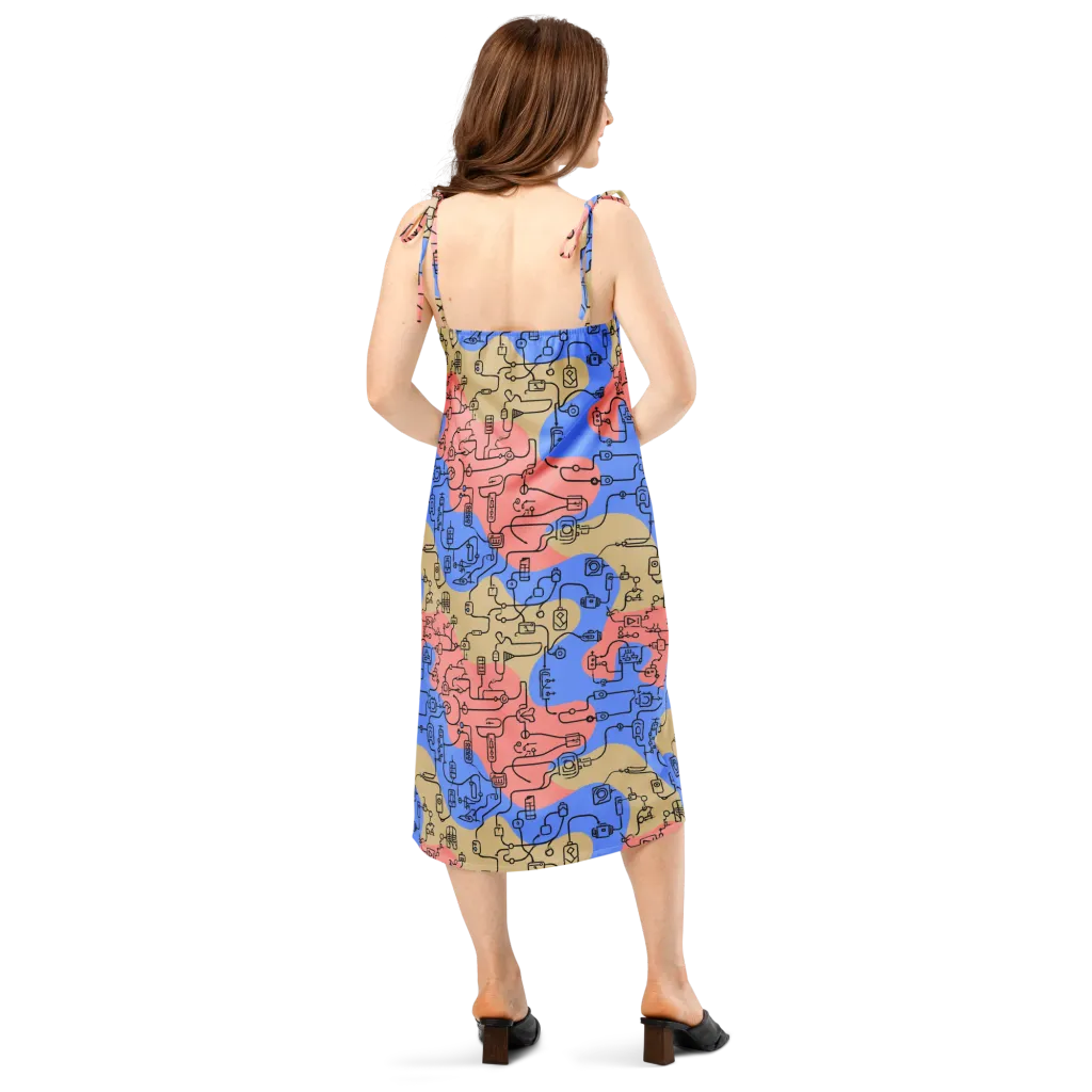 Analog Bloom on Slip Dress — Back