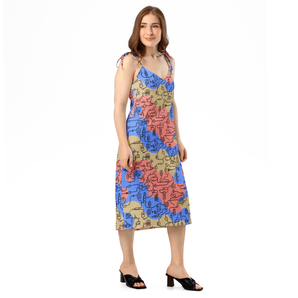 Analog Bloom on Slip Dress — Right Front
