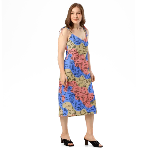 Analog Bloom on a Slip Dress