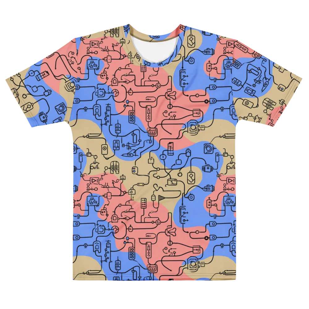Analog Bloom on Men's Cotton Crew Neck T-Shirt — Front