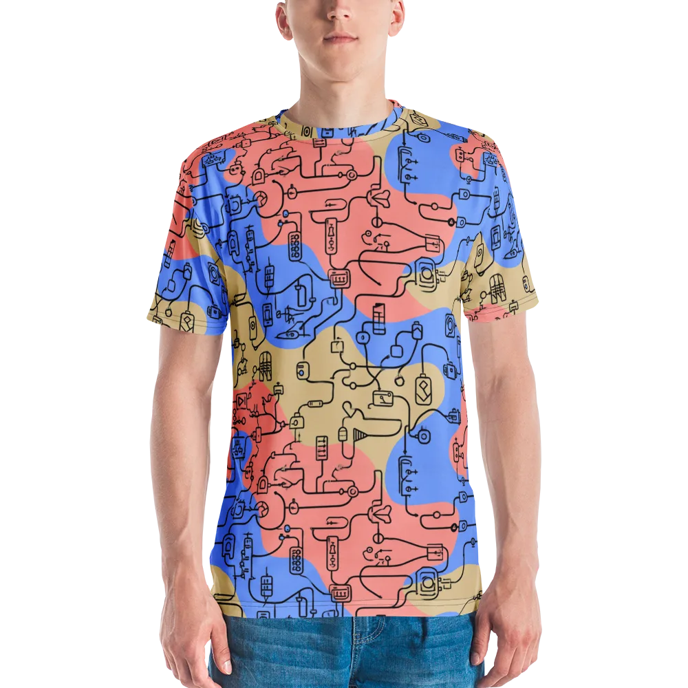 Analog Bloom on Men's Crew Neck T-Shirt — Front