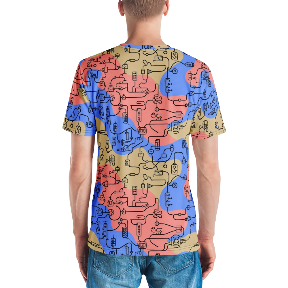 Analog Bloom on Men's Crew Neck T-Shirt — Back