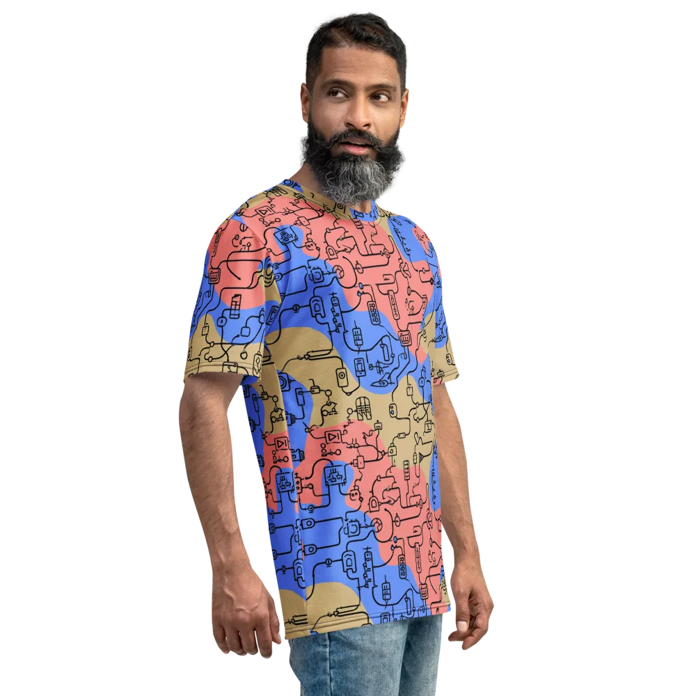 Analog Bloom on Men's Crew Neck T-Shirt — Right