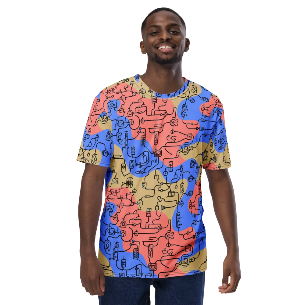 Analog Bloom on Men's Crew Neck T-Shirt — Front